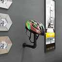 PEI Motorcycle Accessories Helmet Holder, Metal Hat Rack, Wig Storage Holder Display Stand, Helmet Hanger Rack Wall Mounted Hook for Coats