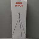 75" Camera Tripod, Heavy Duty Aluminum Camera Stand for ipad Phone, Travel Tripod with Remote/Carry Bag/Phone Tablet Holder, Compatible with DSLR, Spotting Scopes, Max Load 15 Lb(Grey)