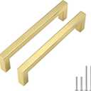 Goldenwarm 20 Pack 5 inch Brushed Gold Cabinet Pulls Brushed Gold Cabinet Handles Kitchen Handles for Cabients Drawer Pulls Kitchen Hardware for Cabinets