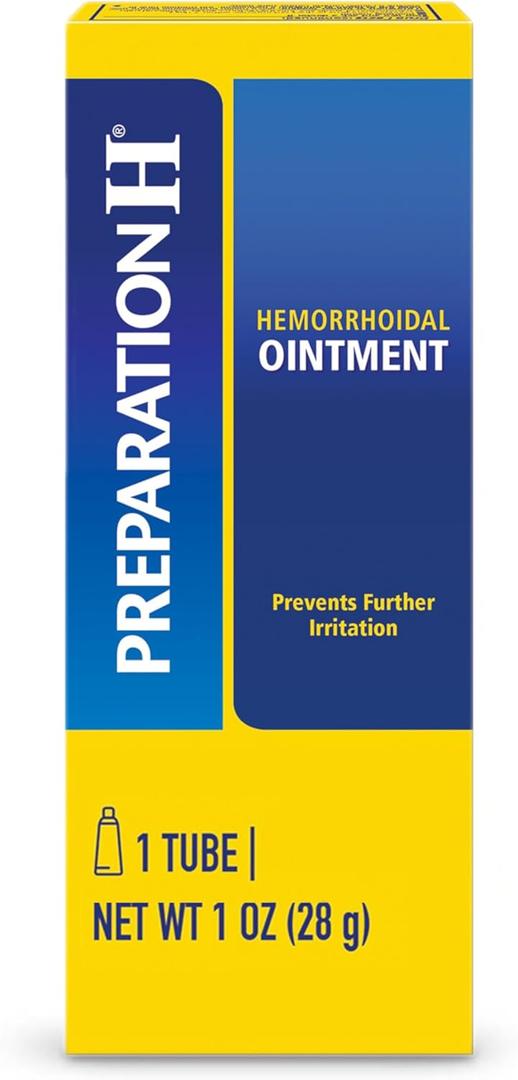 PREPARATION H Hemorrhoid Symptom Treatment Ointment, Itching, Burning & Discomfort Relief, Tube (2.0 Ounce) Exp: 09-2027