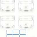 4 Pack 1 Oz (30ml) Travel Containers for Creams Leak Proof with Labels