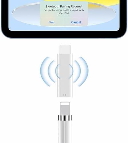 ELOLOHI USB C Pencil Adapter for Apple Pencil 1st Generation Male USB C to Lightning Charger Adapter Connector Bluetooth Pair for iPad 10th Gen Type C iPencil Charging Dongle for iPad A16 2025