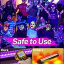 4 Pack Rechargeable Black Light Bar, 5000mAh Large Capacity Battery Powered Black Lights for Glow Party, Portable Blacklight Party Supplies for Uranium Glass, Fluorescent Poster, Bedroom, Halloween
