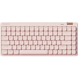 Flow Lite 84 Keys Low Profile Mechanical Keyboard, 75% Swappable Rechargeable Wireless Keyboard with 2.4G Receiver, Bluetooth and Wired Connection for Windows, Mac/ Specter Linear Switches (Flamingo)
