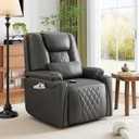 IDEALHOUSE Electric Power Lift Recliner Chair Sofa, Power Lift Chair for Elderly, 3 Positions, Side Pockets, and Cup Holders, USB Ports, Recliner Chair with Remote for Living Room, Grey