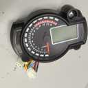 KAOLALI Motorcycle Digital Speedometer Tachometer Motorcycle Speedometer Odometer 7 Colors LCD Backlight Adjustable Digital Gauge Meter R-X-2-N 14000RPM MAX 299KM/H