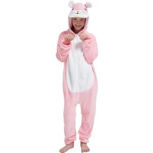 ACOGNA Cat Onesie Kids Costume for Girls Plush Animal One Piece Pajamas Halloween Christmas Cosplay Teen Sleepwear 9 Years