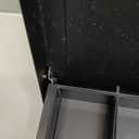 Large Cash Box with Security Cable & Coin Tray, Metal Money Box with Tray & Key Lock,Tiered Locking Cash Boxes,Portable Lock Safe Box, Adjustable Coin Box,Deluxe Metal Money Box,Black