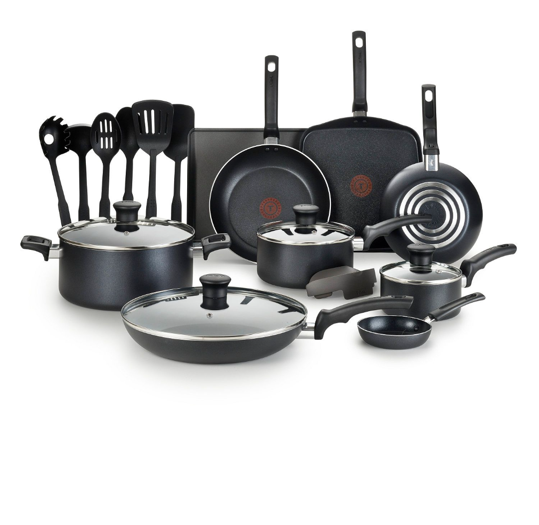 T-Fal Essentials 20-pc. Nonstick Cookware Set