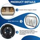 Geetery 2 Pcs 36" x 24" Garage Mirror Convex Security Outdoor Indoor Round Rectangular Acrylic Traffic Mirror Corner Blindspot for Wall Parking with Protective Film for Driveway