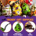 JOYIN 60PCS Halloween Drawstring Goody Treats Bags for Halloween Trick or Treating, Plastic Candy Goodie Bags Bulk for kids Party Favor Supplies, School Classroom Exchange Gifts in 12 Designs
