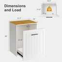 ZIFTY Pull Out Trash Can Cabinet for 10 Gallon Bin, Laundry Hamper, White