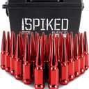 Mishimoto Spiked Lug Nuts, M14x1.5, 32-PC Set, Red