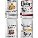 HSSPIRITZ Funny Kitchen Towels, Cute Decorative of 4 Dish Towels Sets, Absorbent Waffle Hand Towels, Housewarming Gifts for New Home, Women, Mom, Funny House Warming Presents, Hostess