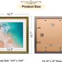 Vintage 15x15 Frame, Antique Gold Photo Frames with Plexiglass Front, Ornate Square 15x15 Picture Frame Display 12x12 with Mat or 15 x 15 Frame Without, Wall Décor,1 Pack, Green