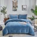 Sherpa Weighted Blanket Velvet Blue Comforter Warm Size 60"x80"