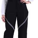 Tearom Womens Bib Snow Pants Women Ski Bib Insulated Snow Bib Overalls Windproof Waterproof Ski Pants (S, Soft, Black)