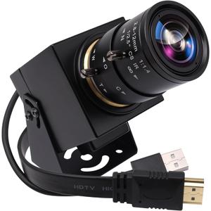 SVPRO 4K Webcam - HDMI/USB Dual Interface, Manual Zoom, 2.8-12mm CS Mount Lens for Close-up, CMOS IMX415 Industrial Camera for Machine Vision