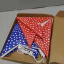 10 ft 3D 18'' Large Patriotic Paper Stars Hanging Decoration 4th of July Star Garland Decor Red White Blue Hanging Banner Decoration for 250th Anniversary Independence Day Party Porch