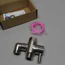 Shower Arm Diverter Valve Brass G1/ 2 3 Way Universal Bathroom Shower System Component Replacement for Handheld Shower Head and Fixed Spray Head, Brushed Nickel