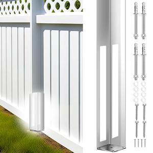 1 Sets 5" X 5" X 48" Vinyl Fence Concrete Post for Newel Posts Mount Tower
Heavy Duty Fence Post, with Mounting Kit, Galvanized Steel, 300 lbs Load Capacity