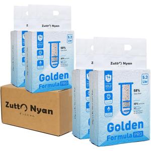 Zutto Nyan 5 in 1 Tofu Cassava Cat Litter - Superior Odor Control, 21.2lbs