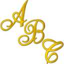 Gold Monogram Letter Patches (26 Pieces) | Embroidered Iron On Letters Cursive Appliques, Kit Includes All 26 Yellow Gold Cursive Letters for Fabric, Clothing, Stockings, and More! (Large)