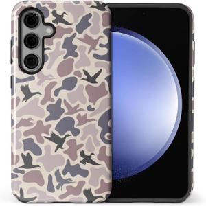 SmaMZ for Samsung Galaxy S24 Case, TL2 Duck Camouflage A5 Shockproof Rugged Cover Dual Layer Soft TPU Hard PC Bumper Case