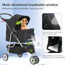 FDW | 3-Wheel Foldable Pet Stroller | Black | Lightweight & Portable