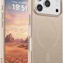 SUPFINE Magnetic for iPhone 17 Pro Case (Compatible with MagSafe)(Military Grade Drop Protection) Translucent Matte Shockproof with Anti-Fingerprint Phone Cover, Desert Gold