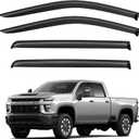 Window Visors Rain Guards for 2020-2026 Chevy Silverado/GMC Sierra 2500HD/3500HD Crew Cab, Out-Channel Window Vent Wind Deflectors Visors Shades for 20-26 Silverado/Sierra 2500/3500 HD Crew Cab