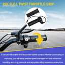 20X Full Twist Throttle,Stable Ebike Throttle,Electric Bike Throttlefor Ebike 12V-72V Twist Throttle Electric Bike,Mountain Bike Scooter,with Waterproof Connector Universal (1 Set)