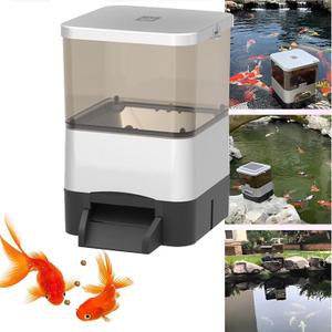 Automatic Fish Feeder, Solar Model 10l Automatic Fish Feeder, Weatherproof Outdoor Fish Feeder, Timer Fish Food Dispenser, Automatic Fish Food Dispenser for Holiday Vacation Weekend