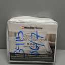Mueller Ultratemp King Size Sheets Set, Super Soft 1800, 6 Piece, Deep Pocket up to 16" Cooling Sheets King Size, Transfers Heat, Breathes Better, Hypoallergenic, Wrinkle, White