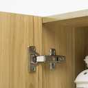 2 Pairs Frameless Full Overlay Soft Close Cabinet Hinges, European Hinges for Cabinets, Hidden Cabinet Hinges Adjustable 35mm Cup Clip-On Plate Nickel Plated Finish