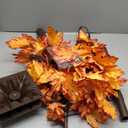 2 Pack 4FT Artificial Lighted Maple Tree, Thanksgiving Decorations for Home with Timer, 100 LED Prelit Fall Decor Maple Tree with Warm White Light for Indoor Outdoor Harvest Thanksgiving Day, Orange