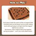 Magnet Game, Magnetic Game Chess 40 Piceses, Family Games for Kids and Adults, Board Game for Kids 8-12 Family Games Night 2-4 Players, Gifts for Teens Kid (Brown)