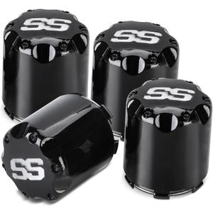 Golf Cart SS Wheel Center Hub Caps Universal for Yamaha Club Car EZGO Golf Cart with Alloy 8" 10" 12" Wheels, Push in Style, Set of 4