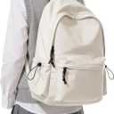 Beige Backpack for School Women Girls, Waterproof Bookbag Cute High School Back Pack for Men Teen Boys, Lightweight Travel College Backpack Mochilas Escolares para Casual Daypack Rucksack