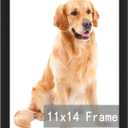 RUN HELIX 11x14 Picture Frame in Black - Horizontal and Vertical Formats for Wall Mounting - Simple Design Frame with Shatter Resistant Perspex Perfect for Home Decoration, Office, Hotel, and Bedroom