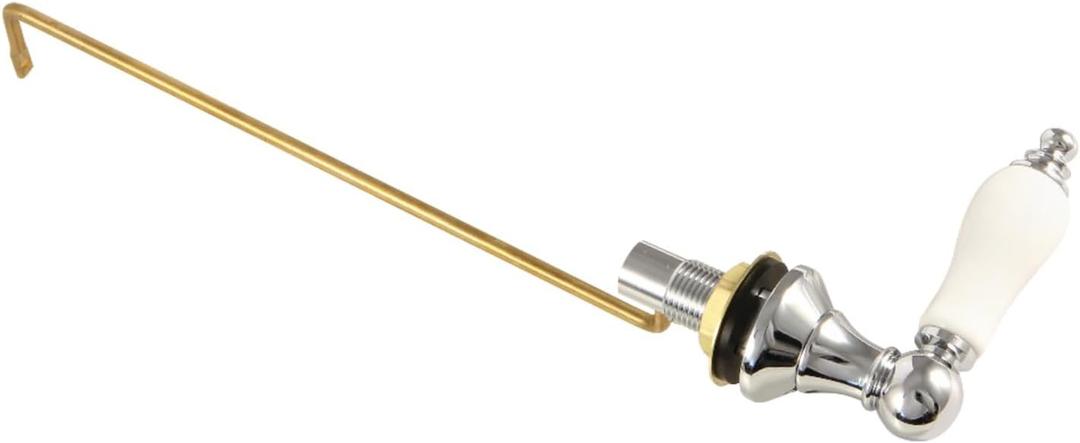 Kingston Brass KTPLS1 Victorian Toilet Tank Lever, Porcelain Handle, Polished Chrome (9-3/8 inch flush arm length)