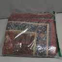 Washable 3x4 Rugs for Entryway - Burgundy Large Kitchen Rug, Non Slip Inside Door Mats for Home Entrance, Unique Bohemian Red Low Pile Thin Carpet for Bedroom Bedside, Foyer