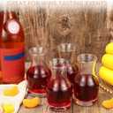 Remagr 6 Pack Single Serving Wine Carafe Glass Small Mini Carafe Individual Wine Refill Decanter for Dinner Parties Tastings Bars Restaurants (6.5 oz)
