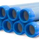 Poolvio Pool Vacuum Hose 26 Feet (8 x 40 Inch), 1.5 Inch Cuffs, Compatible with Most Inground Automatic Cleaners (Blue+White)