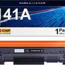 HALLOLUX 141A Toner Cartridge (No Chip) Compatible Replacement for HP 141A Black LaserJet Toner Cateridge W14101A Compatible for HP LaserJet M110we M110 M140we M139w M140w Printer(1 x Black Pack)