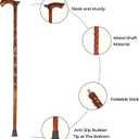 KSJONE Wood Cane 36 Inches Natural Classic Wood Walking Stick Fancy Canes Ergonomic Wood Cane for Seniors (Elegant Derby Handle)