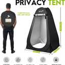 Portable Camping Toilet Tent, 3.9x3.9x6.2ft Pop-Up Privacy Shelter, Instant Shower & Dressing Room for Outdoor Beach, Hiking, Fishing or Emergency Use Waterproof, 46.8" L x 46.8" W x 74.4" H