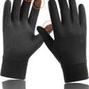 Lightweight Running Winter Gloves Touch Screen Gloves Liners for Cycling Biking for Men Women (Unisex-M [8.0-8.6], Black)