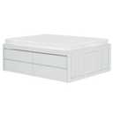 Max & Lily Jack Full Captain's Bed - 4 Built-in Drawers, Design, White