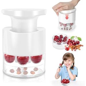 Cherry Pitter, 7-Hole Cherry Pitter Tool, Quickly Multiple Cherries Seed Remover, Save Time & Space For Making Cherry Jam 2 Pack